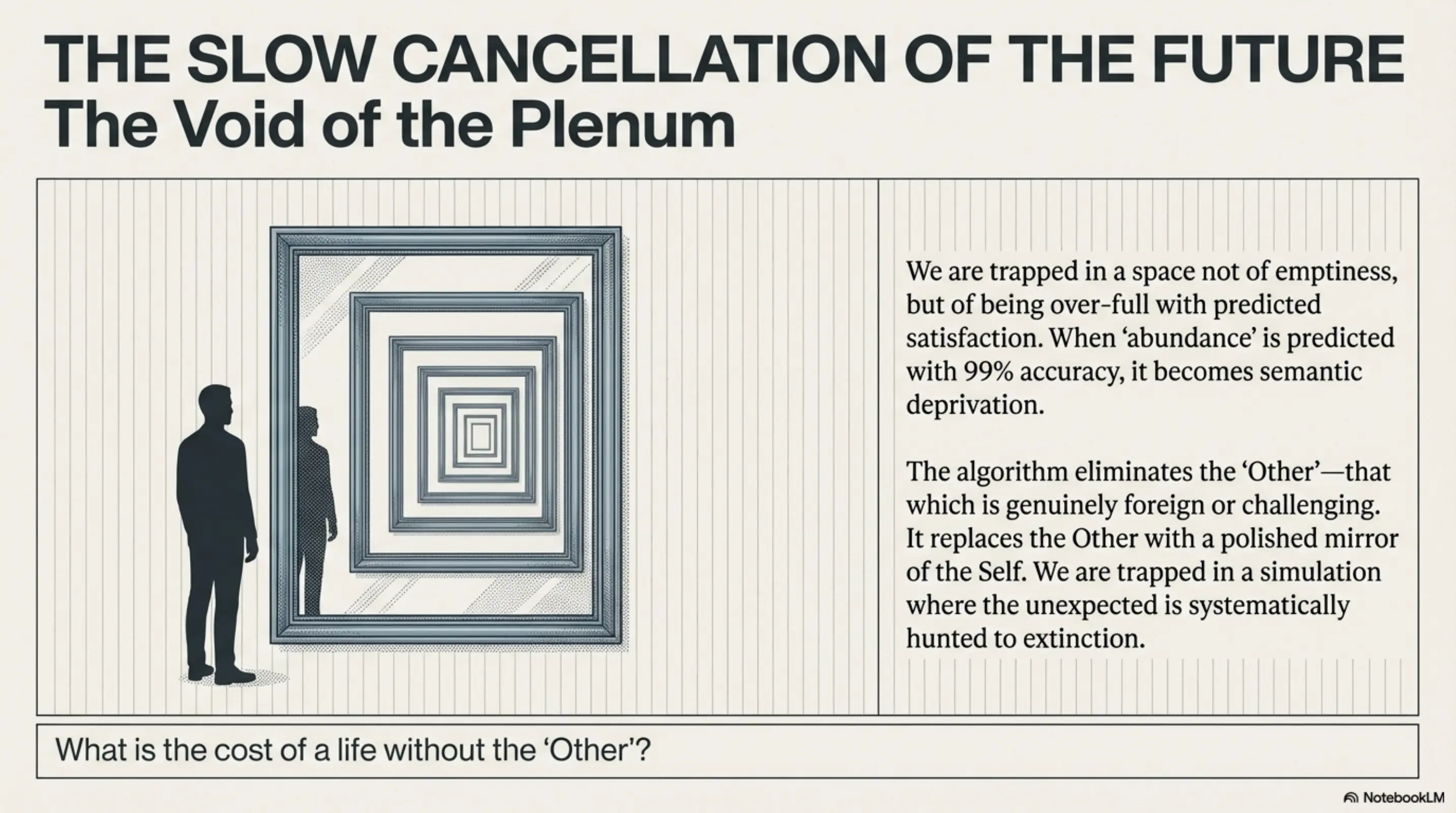 The Algorithm and the Void: Why Infinite Choice Feels Like a Cage