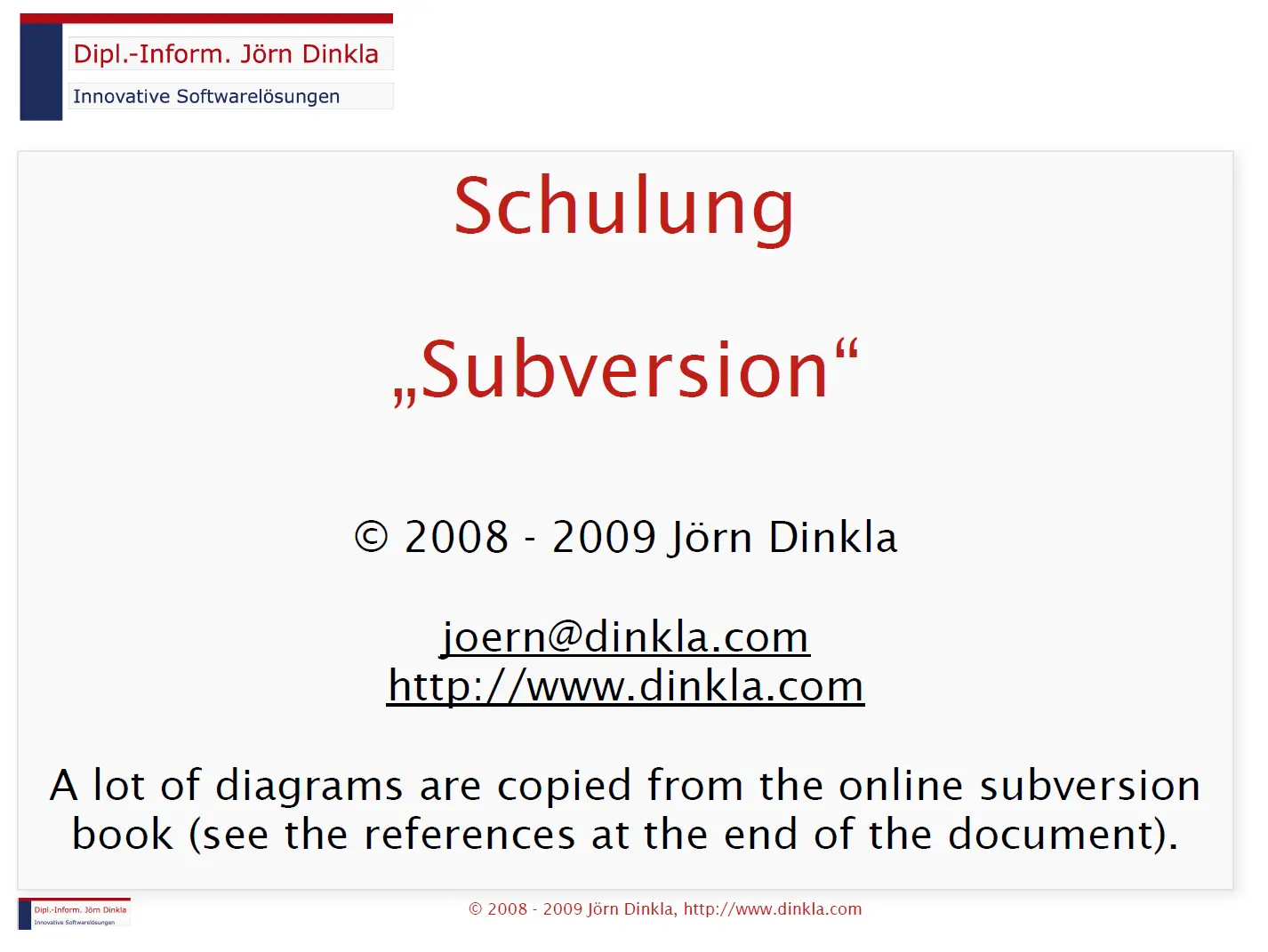 Schulung 'Subversion'