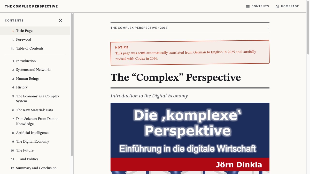 The “Complex” Perspective — title page of the English translation of the 2016 book